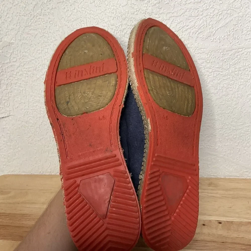 Instint Denim Espadrille Flats‎ Sneakers Spain Women Size 46/US14 Blue/Orange